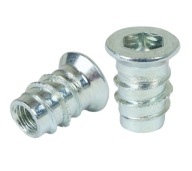 10x M6 x 14 mm nástrčné nábytkové dvojzávitové vybranie na skrutku do dreva