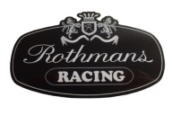 NÁLEPKA ROTHMANS RACING F1 FORMULA 1 11,7 x 7,4 cm