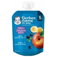 Ovocná pena Dezert pre deti Jablko Berry Banán 6m+ 80g Gerber