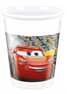 Plastové poháre, Autá 3, 200ml, 8 ks AUTA NARODENINOVÁ DEKORÁCIA