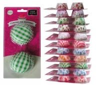 PAPIEROVÉ MANŽETY, MUFFÍNY, 10CM, FAREBNÉ KOŠÍČKY, 50 KS