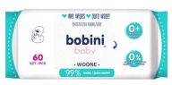 Vlhčené obrúsky Bobini 60 ks. VODA 99% ČISTÁ