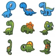 TERMO SET Nažehľovacie nášivky Dinosaury Dino