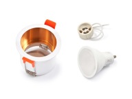 SADA HALOGÉNOVÝCH SVIETIDIEL BIELA ​​+ LED 3W + GU10