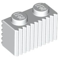 LEGO 2877 GRILL BRICK 1x2 biela NOVINKA (1g)