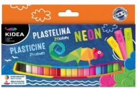 Neónová plastelína 24 farieb, Kidea
