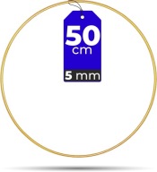 ZLATÁ MATNÁ kovová obruč 50 cm 5 mm ODOLNÁ