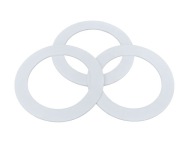 Ploché biele drevené tesnenie veka, 8 cm