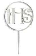 Communion Decor Topper Communion Ring IHS Silver