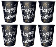 Happy Birthday Papierové narodeninové poháre teplé a studené 250 ml 6 ks.