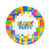 Narodeninové taniere LEGO kocky, na párty