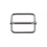 Kožený nastavovač 25/20/3 mm Metal Silver 10 ks