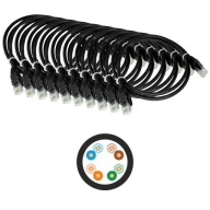 Patch-cord UTP cat.5e PVC 0,25m čierna ALANTEC x10