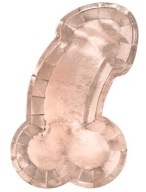 Papierové tanieriky Penis Peniski Hen Party rose gold 6 kusov