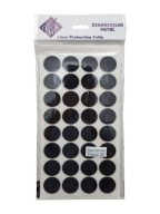 Plstené podložky na okrúhle stoličky, čierne, okrúhle, 2,4 cm - 32 ks.