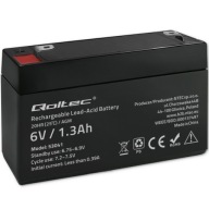 Qoltec AGM batéria | 6V | 1,3 Ah | Bezúdržbový | Efektívne | Dlhý život