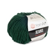 50g priadza, 55% bavlna 45% akryl, YarnArt Jeans tmavozelená 92