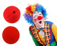Klaunský nos so špongiou Červený prevlek klauna
