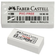 FABER-CASTELL Vinylová guma na mazanie a odieranie Bez PVC BIELA ​​MALÉ