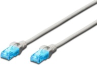 Internetový patchcord sieťový kábel skrútený U/UTP kategórie 5e sivý 0,5M