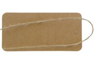 Visačky so šnúrkou 78*38mm, 3 ks, béžová