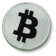 Bitcoin BTC Thermo vyšívaná nášivka 60 mm