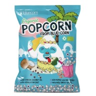 Modrý kukuričný popcorn s kokosovým olejom a bezlepkovou himalájskou soľou
