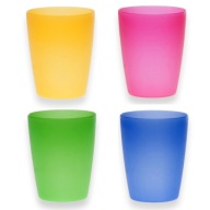 Plastový pohár 250 ml, nerozbitný, sada 4 ks