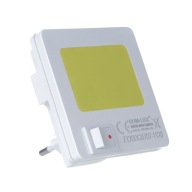 Štvorcová nočná lampa s LED kontaktom, žltá, 1W