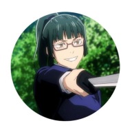 Anime odznak Jujutsu Kaisen Maki 58 mm