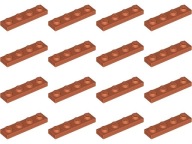 LEGO 3710 TANIER 1x4 oranžový rez (10g) 16 ks