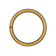 Prsteň KOVOVÝ 30 mm STARÁ MOSADZ 4 mm