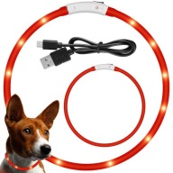 LED obojok pre psov a mačky, nastaviteľný cez USB