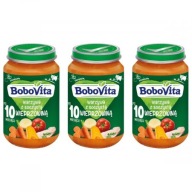 Bobovita Šťavnaté bravčové so zeleninou 3x190g