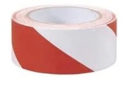 Červeno-biela výstražná páska 7,5 cm x 100 MB