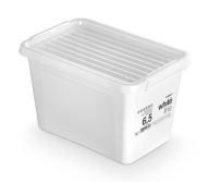 ORGANIZÉR BOX KONTAJNER S viečkom 6,5 l biely