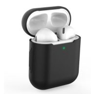 PUZDRO NA AIRPOD APPLE 1 2 MÄKKÉ POUZDRO SILIKÓNOVÉ ČIERNA