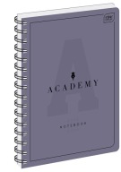Kruhový zošit A5, 100 listov, mriežka, 90g ACADEMY