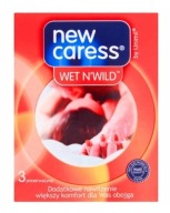 Nové vlhčené kondómy Caress Wet N'Wild 3 ks
