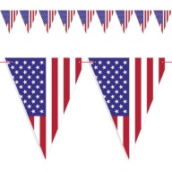 Banner VLAJKY sveta USA Amerika závesná dekorácia American GIRLAND