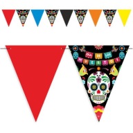 Mexické VLAJKY BANNER MUERTOS ozdoba lebky