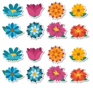 Okenná dekorácia FLOWERS (obojstranná, 16 ks)