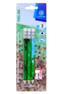Jumbo ceruzka na učenie písať, 3 ks + strúhadlo Pixele Astra