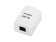 Zásuvka na povrch Lanberg OU5-0001-W kat.5e 1X RJ4