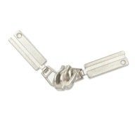 Strieborný klzák na zips K10, 2 prívesky