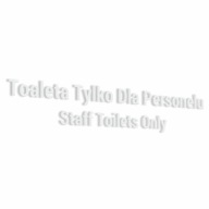 Toaleta len pre personál - nálepka 28x5,5