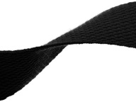 Prepravná páska 32 mm bavlnený popruh, čierny