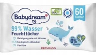 Babydream vlhčené obrúsky 99% VODA 1 x 180 ks
