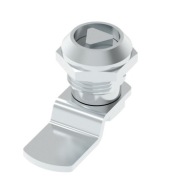 Chrómovaný vačkový zámok s guľôčkou, 9mm trojuholník/16,5mm telo