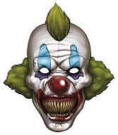 Maska klauna na fotobúdku Kostým klauna na Halloween